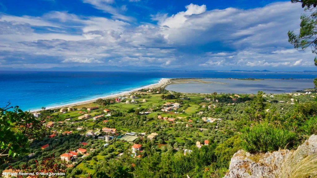 The view to the beach of Agios Ioannis, from the monastery of Faneromeni
